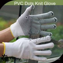 SRSAFETY 13G String gestrickte Nylon-PVC-Handschuhe, Sicherheitshandschuhe punktiert.